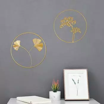 Подвесные украшения Металлические настенные украшения Настенная подвеска Железное растение Настенная подвеска E