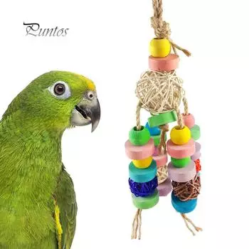 Подвесные украшения Sepak Takraw Parrots Bite Toy Bird Chews