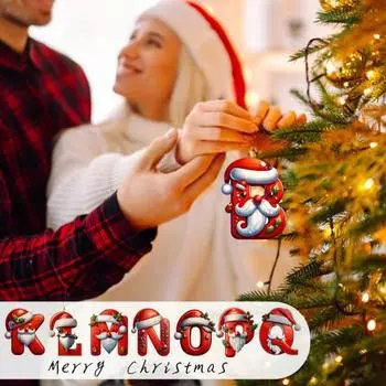 Подвесные украшения в виде букв, елочная подвеска в форме буквы от А до Я, декоративное подвесное украшение H