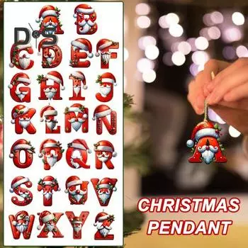 Подвесные украшения в виде букв, елочные украшения в форме букв, декоративные подвесные рождественские буквы от A до Z для самостоятельного изготовления домашнего декора S