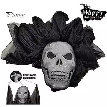 Подвесные украшения в виде привидения, уличный летающий призрак из марли с подушкой в виде скелета, украшение двери на Хэллоуин для украшения двора и дерева белый