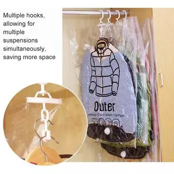 Подвесные вакуумные мешки для хранения одежды Компрессионный мешок для хранения одежды Компактные герметичные мешки для хранения одежды для одежды Пуховое пальто