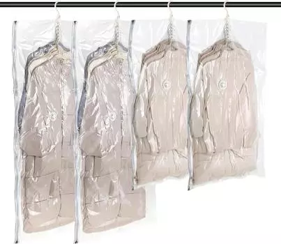 Подвесные вакуумные пакеты для экономии места для одежды, сумка для хранения с вакуумной печатью, сумки для одежды для костюмов, органайзер для шкафа и хранения Tool