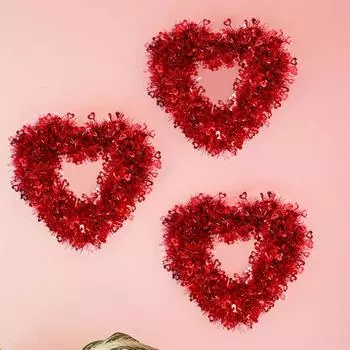 Подвесные венки ко Дню святого Валентина, романтические сердечки, подвесные украшения, свадебный декор Style 5