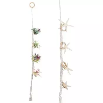 Подвесные воздушные держатели для растений Подвеска для растений с кисточками Тканевый тканый подвесной держатель для растений Декоративный воздушный