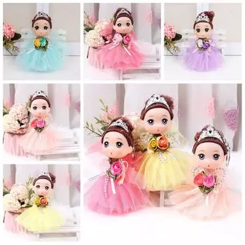 Подвижная 12 см BJD кукла 12 см свадебное платье мини-девочка игрушка большие глаза принцесса BJD кукла дети синий