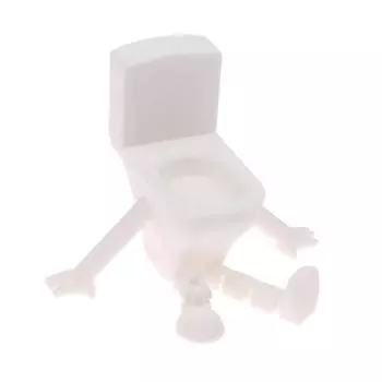 Подвижное соединение унитаза, украшение, мини-мультяшное сиденье для унитаза, игрушка, кукольный домик, украшения, офис, домашний декор для рабочего стола