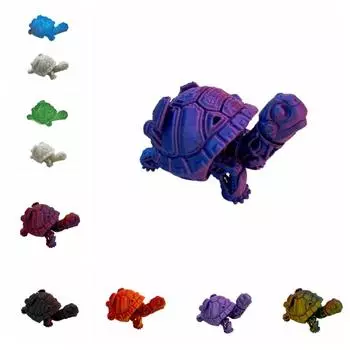 Подвижные 3D-печатные черепахи, многошарнирные игрушки для снятия стресса, коллекция имитационных моделей животных Style 4