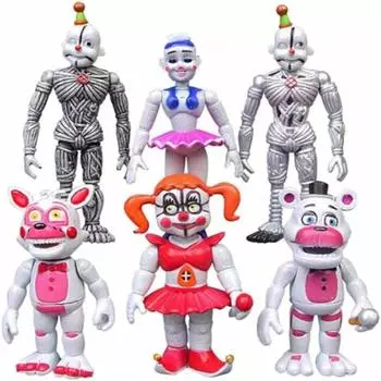 Подвижные игрушки персонажей аниме-сериала ПВХ кукла детские подарки 6 предметов, кукла для выпечки тортов и украшения окружающего пространства