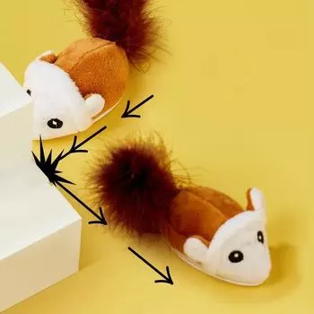 Подвижные интерактивные игрушки-дразнилки для кошек, самоиграющие плюшевые игрушки для котят, умная бегущая мышь, игрушка для кошек