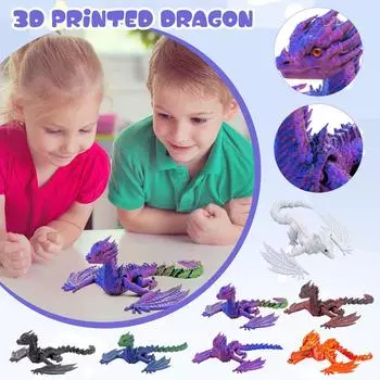 Подвижный летающий дракон, подвижный летающий дракон, подходит для украшения дома, праздничных подарков для взрослых и коллекций, крутой вестерн-летающий One Size