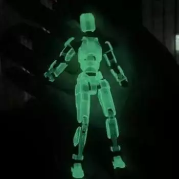 Подвижный робот с крыльями, светящийся в темноте, робот-трансформер, детские подарки, 3D-печатный манекен для родителей и детей pink glowing joint man