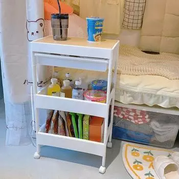Подвижный студенческий стол, стеллаж для хранения в спальне, выдвижной ящик, тележка для закусок, пол с колесиками 3 layer