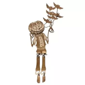 Подвижный Тыквенный Человек Хэллоуин Украшение Жуткий Деревянный Скелет Тыквы Настольное Украшение для DIY Домашнего Офисного Декора A