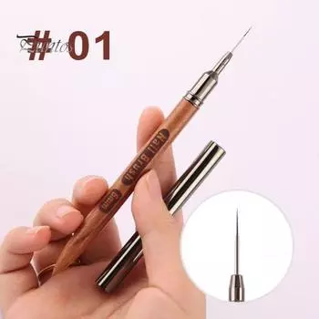 Подводка для дизайна ногтей 6/9/12/15/18 мм Супер тонкая кисть DIY Рисование линий в полоску с цветочным узором Многофункциональная ручка для маникюра Профессиональная ручка для рисования ногтей A