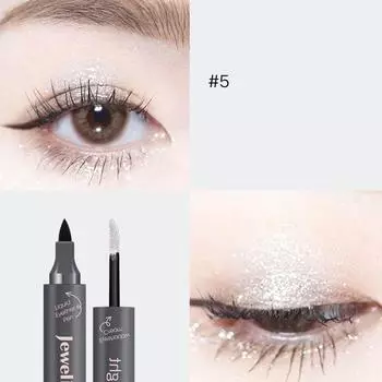 Подводка для глаз «два в одном» с жемчужными жидкими тенями для век и карандашом для подводки глаз One size