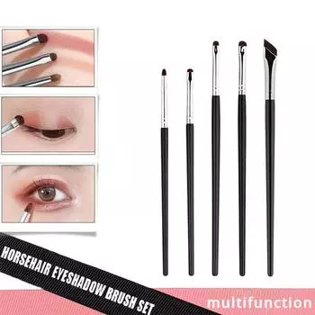 Подводка для глаз Портативная тонкая кисточка для теней для век Многофункциональная кисть для макияжа Конский волос Мягкий волос Тонкие веки Шелкография Ремонт