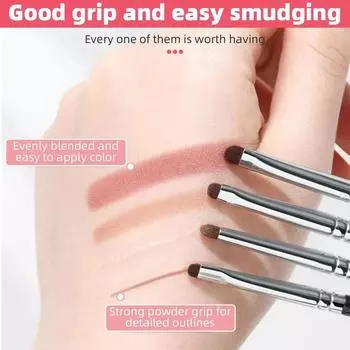 Подводка для глаз Портативная тонкая кисточка для теней для век Многофункциональная кисть для макияжа Конский волос Мягкий волос Тонкие веки Шелкография Ремонт
