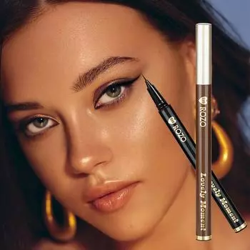 Подводка для глаз Водостойкая, устойчивая к поту, не содержащая пятен, ультратонкая подводка для глаз, инструмент для макияжа глаз 01#