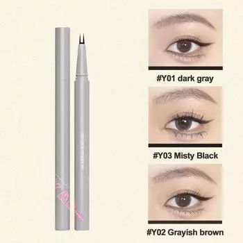 Подводка для нижних ресниц с двойной вилкой. Раздвоенная нижняя подводка для нижних ресниц. Быстросохнущая, водонепроницаемая, долговечная, не размазывается. Жидкая подводка для глаз шелкопряда 0,5 мл. One Size