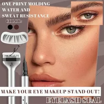 Подводка для нижних ресниц, водонепроницаемая и устойчивая к поту подводка для глаз для начинающих, ручка с двойной головкой One Size чёрный