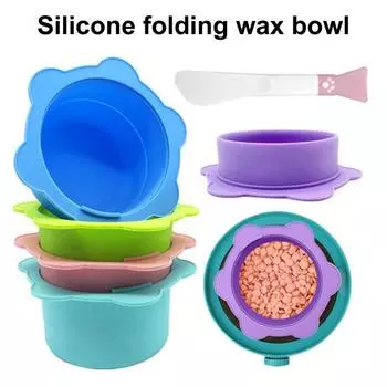 Подводка для подогрева воска с функцией удаления волос, шпатель для воска, прозрачная чешуя, форма цветка, антипригарное повторное использование, подогреватель воска, замена горшка для воска фиолетовый