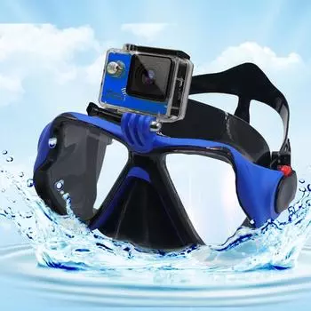 Подводная маска для дайвинга Очки для подводного плавания Подходит для держателя GoPro Крепление для небольшой спортивной камеры Маска для плавания Очки для дайвинга