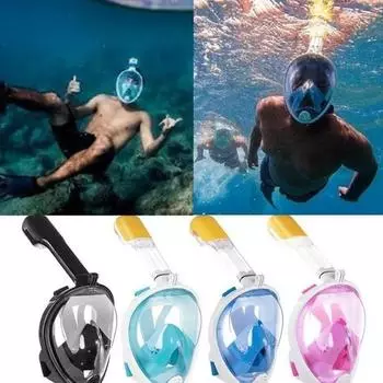 Подводная противотуманная маска для подводного плавания с аквалангом, дыхательные маски для подводного плавания, безопасное водонепроницаемое водонепроницаемое оборудование для плавания для молодых людей Adult style чёрный