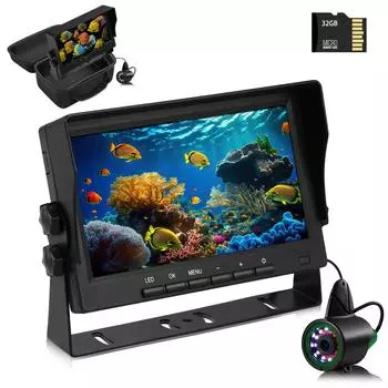 Подводная видеокамера MOQCQGR 7 дюймов и 4500 мАч, аккумулятор, камера для зимней рыбалки, камера для подводного рыбака, камера видеонаблюдения