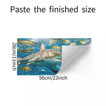Подводный мир Акула Гостиная Спальня Потолок Дом Стена Украшение и Декоративные Наклейки