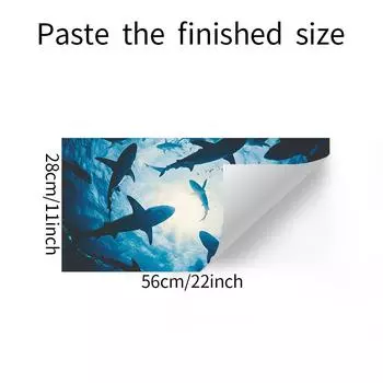 Подводный мир Акула Спальня Гостиная Кабинет Потолок Украшение Наклейки