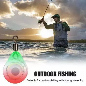 Подводный светильник для приманки рыбы, светодиодный высокопрозрачный корпус, прочный соблазнительный светильник для привлечения рыбы зелёный