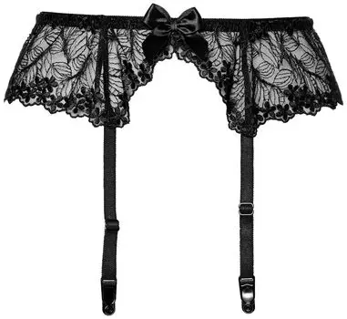 Подвязка для чулок, полная, сделано в 535029 La Pomme, черный [La Pomme] женский пояс, стопор, кружево, косплей, Япония, бренд, чёрный