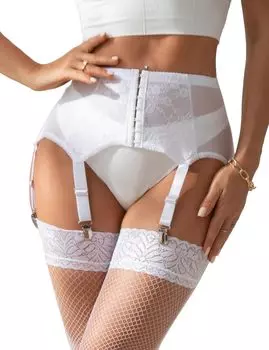 Подвязка для чулок с цветочным принтом, нижнее белье с застежкой из нержавеющей стали [comeondear] Пояс, сексуальный, размер, нижнее белье, кружево, женский, эластичный, пояс, комплект, нескользящий,