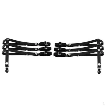 Подвязка для ног, 3 ряда, регулируемый ремень с заклепками в стиле панк для женщин