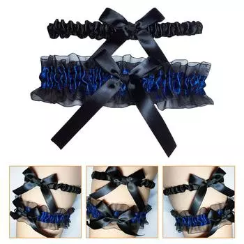 Подвязки для ног с бантом, свадебные пояса, украшения, жемчужное кружево, эластичность для невесты 16X3CM