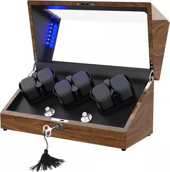 Подзавод 6 часов Часы Автоматические роскошные часы Часы Часы Часы Часы Wonder Watch Японский Mabuchi Бесшумный дизайн 6 машин, Подзаводчики, Подзаводчик, Подзаводчик, Корпус,