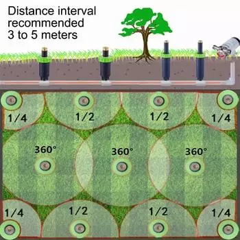 Подземная головка спринклера 180 градусов 1/2 типа подземная автоматическая выдвижная газонная подземная головка спринклера