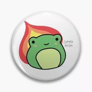 Поджог лягушка настраиваемый мягкий значок на пуговицах милый любовник женский шляпный воротник мультфильм творческий модный декор металлическая одежда