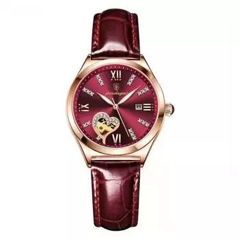 Poedagar женские роскошные водонепроницаемые кварцевые наручные часы с календарем и кожаным ремешком