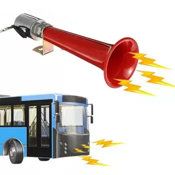 Поезд гудок однотрубный воздушный гудок однотрубный воздушный гудок для любых транспортных средств 12 В/24 В 180 дБ высокий децибел супер громкий красный автомобильный гудок напоминание красный