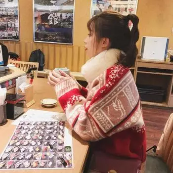 Pofulove мода рождество красный осень зима ленивый свободный свитер верхняя одежда женская осень зима корейский стиль XXXL красный