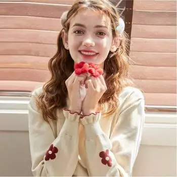 Pofulove Вышитый базовый свитер Осенне-зимний свитер с длинными рукавами и высоким воротом XXL белый