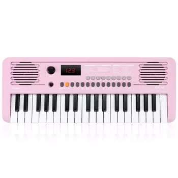 POGOLAB Mini Keyboard Piano Электронная клавиатура 37 клавиш 40 песен 200 нот 200 ритмов Цифровое пианино с функцией MIDI Портативное электронное пианино xx розовый