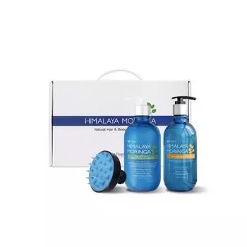 Pogonia Himalaya Moringa Original Renewable Weak Substice Shampoo 500ml + Body Wash 500ml + Scoop Brush Set, 1 Set, Korean popular cosmetics set