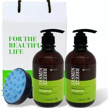 Pogonia Jasmine Bris Shampoo 500ml x 2P + Scalp Foam Brush Gift Set, 1 set, Korean popular cosmetics set