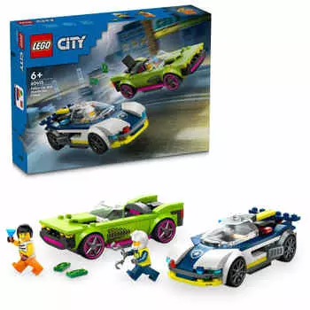 Погоня на полицейской машине LEGO City Игрушка Игрушка Подарок на день рождения Блок Обучающий Рождество Мальчики Девочки Дети 6 лет 7 лет 8 лет