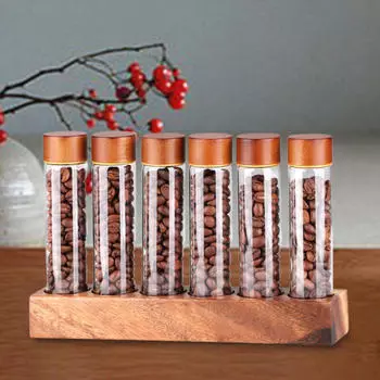 Погреба для кофейных зерен, тубы для хранения зерновых, герметично закрытые банки с орехами, бобы 6 Holes