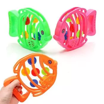 Погремушка-рыбка из АБС-пластика для детей 3-6-12 месяцев, игрушки для раннего развития, детские успокаивающие подарки, цвет random color