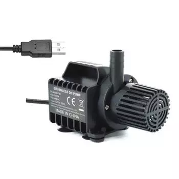 Погружной водяной насос для аквариума, тихий небольшой фонтанный насос 5 В постоянного тока, 2,8 Вт, фонтанный насос с двигателем USB 330 л/ч